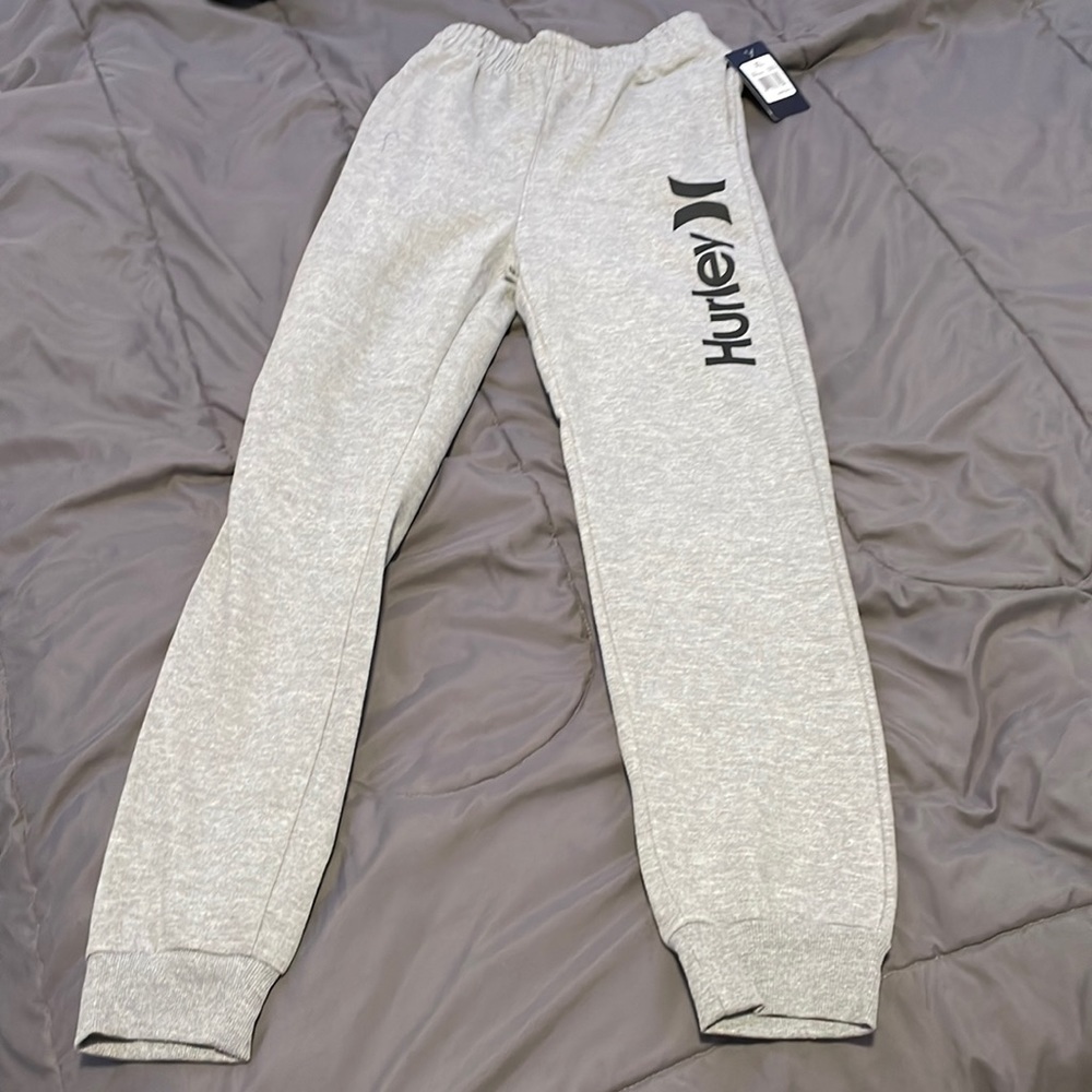 NEW Hurley gray joggers. Boys size XL